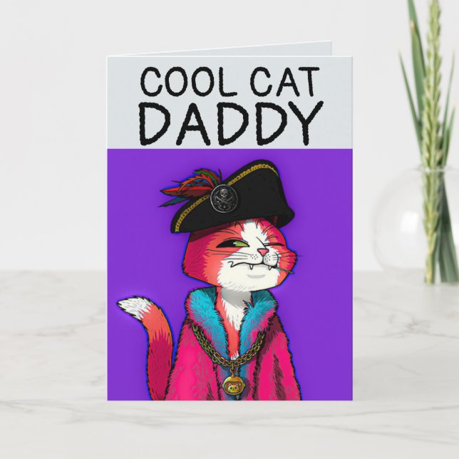 TARJETA DE FELICITACIÓN GRANDE GATO PIRATA CUMPLEA (Anverso)