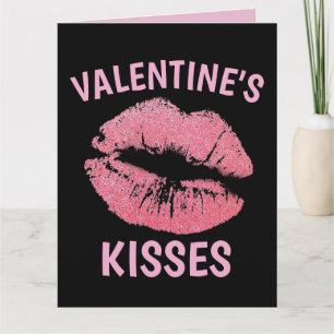 TARJETA DE FELICITACIÓN GRANDE ROMÁNTICA DE BESOS 