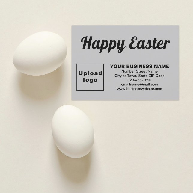 Tarjeta de felicitación Gray Easter Business Flat (Gray Easter business flat greeting card)