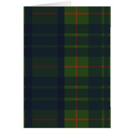 Tarjeta de felicitación Green and Blue Tartan Plai