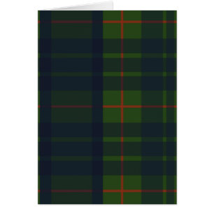 Tarjeta de felicitación Green and Blue Tartan Plai