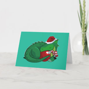 Tarjeta de felicitación Green Dragon Holiday Editi