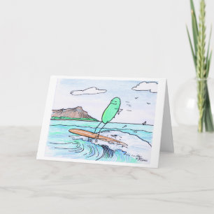 Tarjeta de felicitación Green Weenii "Green Hawaii