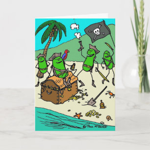 Tarjeta de felicitación Green Weenii "Pirate Fiest
