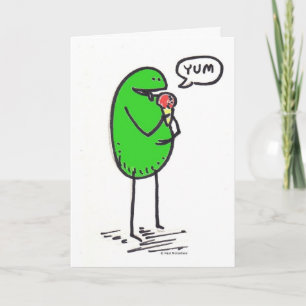 Tarjeta de felicitación Green Weenii "Yum"