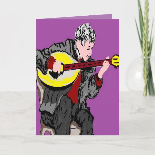 Tarjeta de felicitación griega / Cumpleaños feliz  (Anverso)