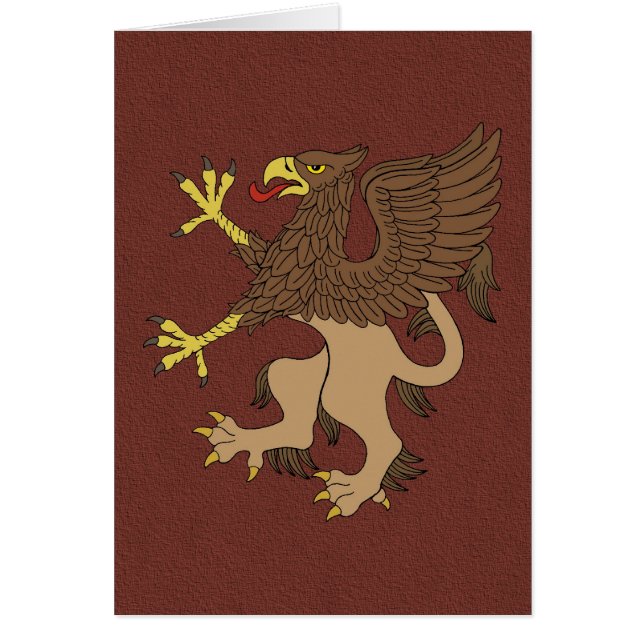 Tarjeta de felicitación Griffin Rampant (Frente)