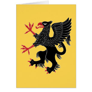 Tarjeta de felicitación Griffin Rampant Sable
