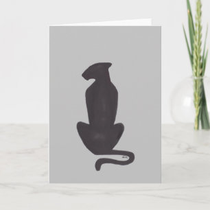 Tarjeta de felicitación gris de la silueta del