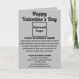 Tarjeta de felicitación gris plegada del Día de Sa