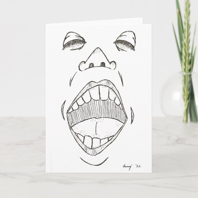 Tarjeta de felicitación "grito" (Anverso)