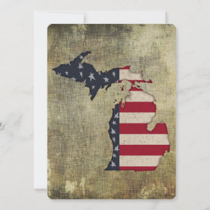 Tarjeta de felicitación Grunge Americana Michiga