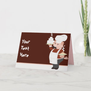 Tarjeta de felicitación guarra del cocinero
