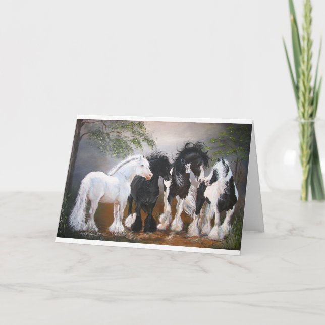 Tarjeta de felicitación Gypsy Vanner (Anverso)