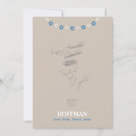 Tarjeta de felicitación Hanukkah Channukah