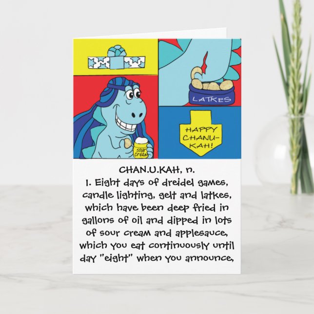 Tarjeta de felicitación Hanukkah con sobre (Anverso)