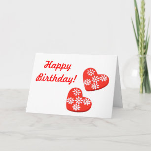 Tarjeta de felicitación Happy Birthday Heart Cooki