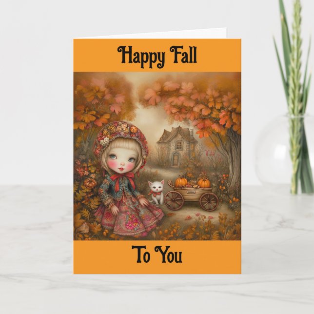 Tarjeta de felicitación Happy Fall (Anverso)