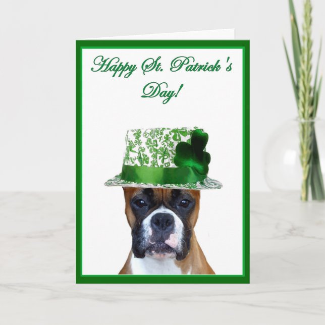 Tarjeta de felicitación Happy St. Patrick's Day Bo (Anverso)