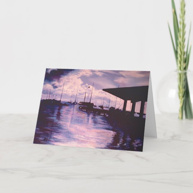 Tarjeta de felicitación Harbour de Fort de France (Anverso)