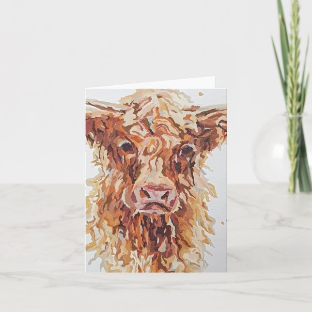 Tarjeta de felicitación Harry Cow (BLANK) (Anverso)