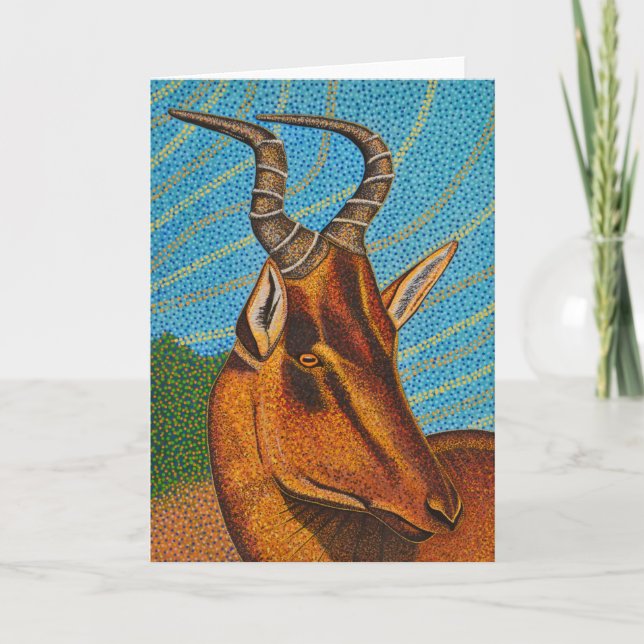 Tarjeta de felicitación Hartebeest (Anverso)