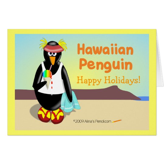 Tarjeta de felicitación hawaiana del día de fiesta