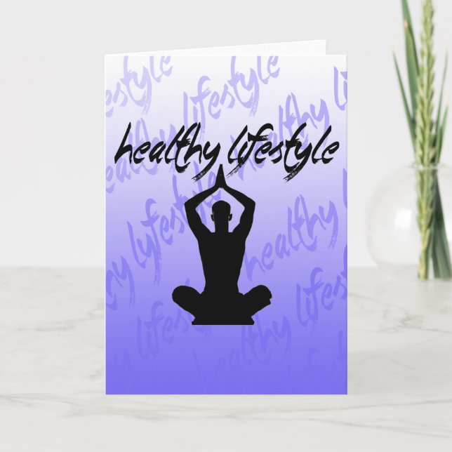 Tarjeta de felicitación Healthy Lifestyle (Anverso)