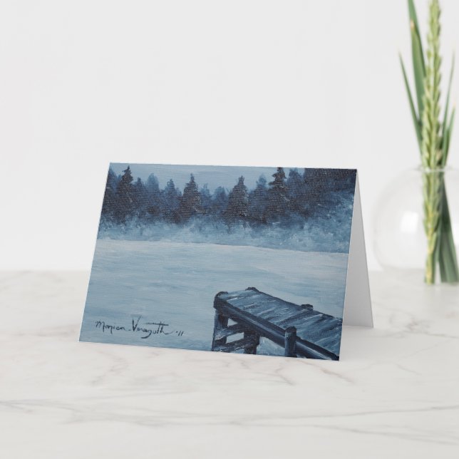 Tarjeta de felicitación helada de la niebla (Anverso)