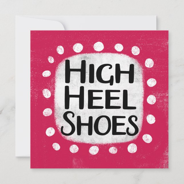 Tarjeta de felicitación High Heel Shoes (Anverso)