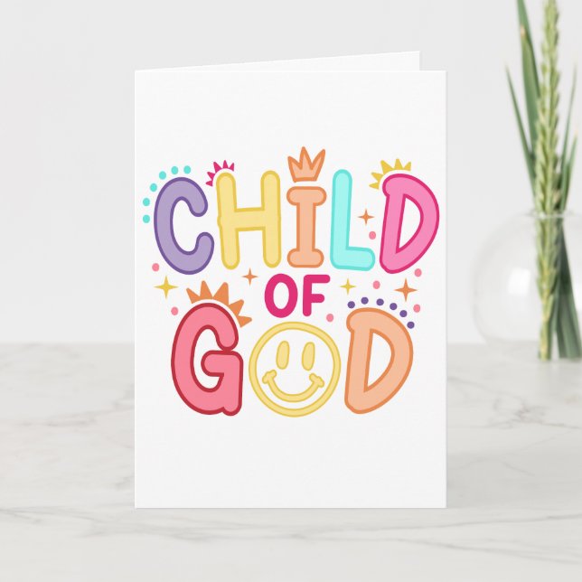 Tarjeta de Felicitación Hijo de Dios (Anverso)