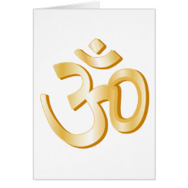 Tarjeta de felicitación Hindu Om de 4" x 5,6"