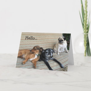 Tarjeta de felicitación: Hola/deseo usted estaba