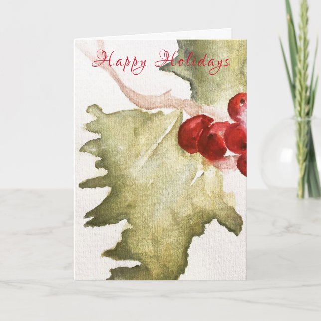 Tarjeta de felicitación Holly Holiday (Anverso)