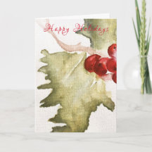 Tarjeta de felicitación Holly Holiday