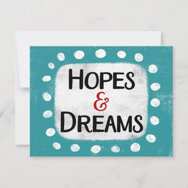 Tarjeta de felicitación Hopes & Dreams (Anverso)