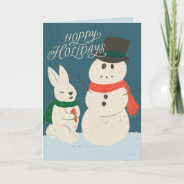 Tarjeta de felicitación Hoppy Holidays Bunny & Sno