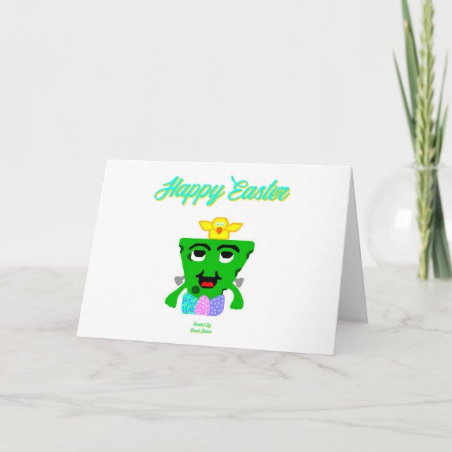 Tarjeta de felicitación horizontal de Pascua de Fr (Anverso)