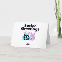 Tarjeta de felicitación horizontal estándar Bunny