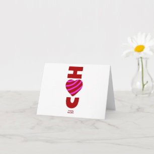 Tarjeta de Felicitación Horizontal Pequeña Te Amo