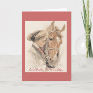 Tarjeta de felicitación Horse Vintage