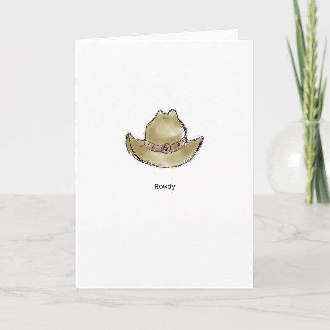 Tarjeta de felicitación Howdy (Anverso)