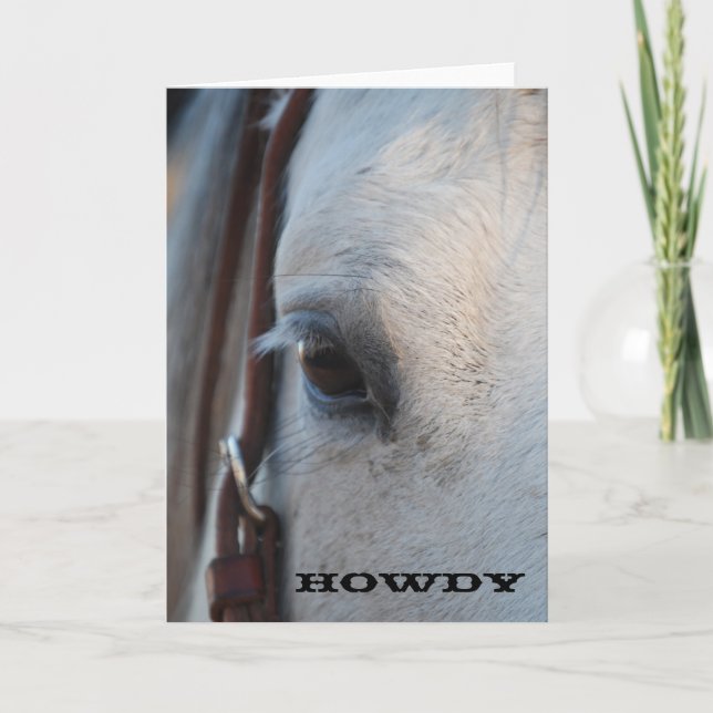 Tarjeta de felicitación Howdy Horse (Anverso)