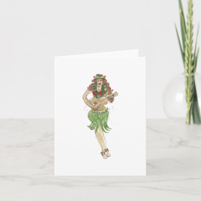 Tarjeta de felicitación "Hula Chica" (Anverso)