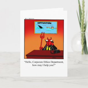 Tarjeta de felicitación Humor Blank de la oficina