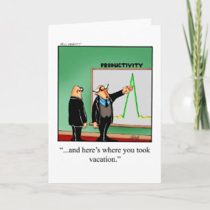 Tarjeta de felicitación Humor Blank de la oficina