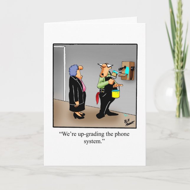 Tarjeta de felicitación Humor Blank de la oficina  (Anverso)