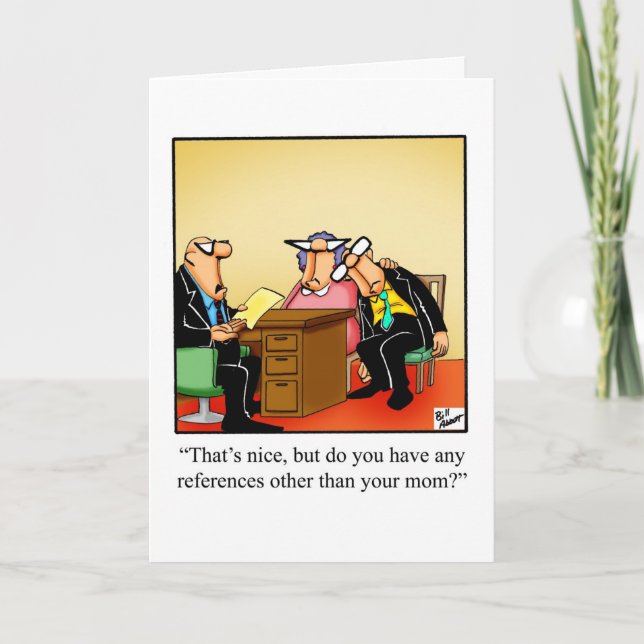 Tarjeta de felicitación Humor Blank de la oficina  (Anverso)