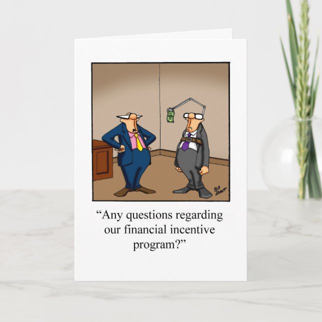 Tarjeta de felicitación Humor Blank de la oficina  (Anverso)