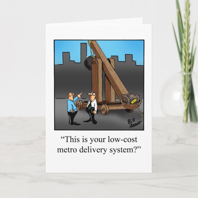 Tarjeta de felicitación Humor Blank de la oficina  (Anverso)